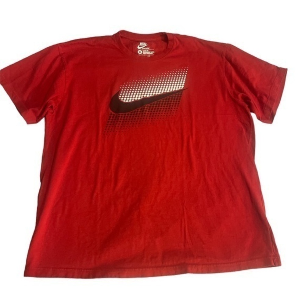 Men's Nike Red Logo Crewneck Iconic Swoosh Shirt Size XL #6035